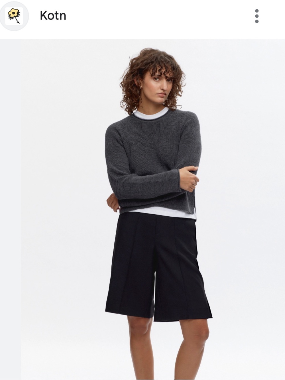 Kotn Charcoal Maadi Merino Sweater